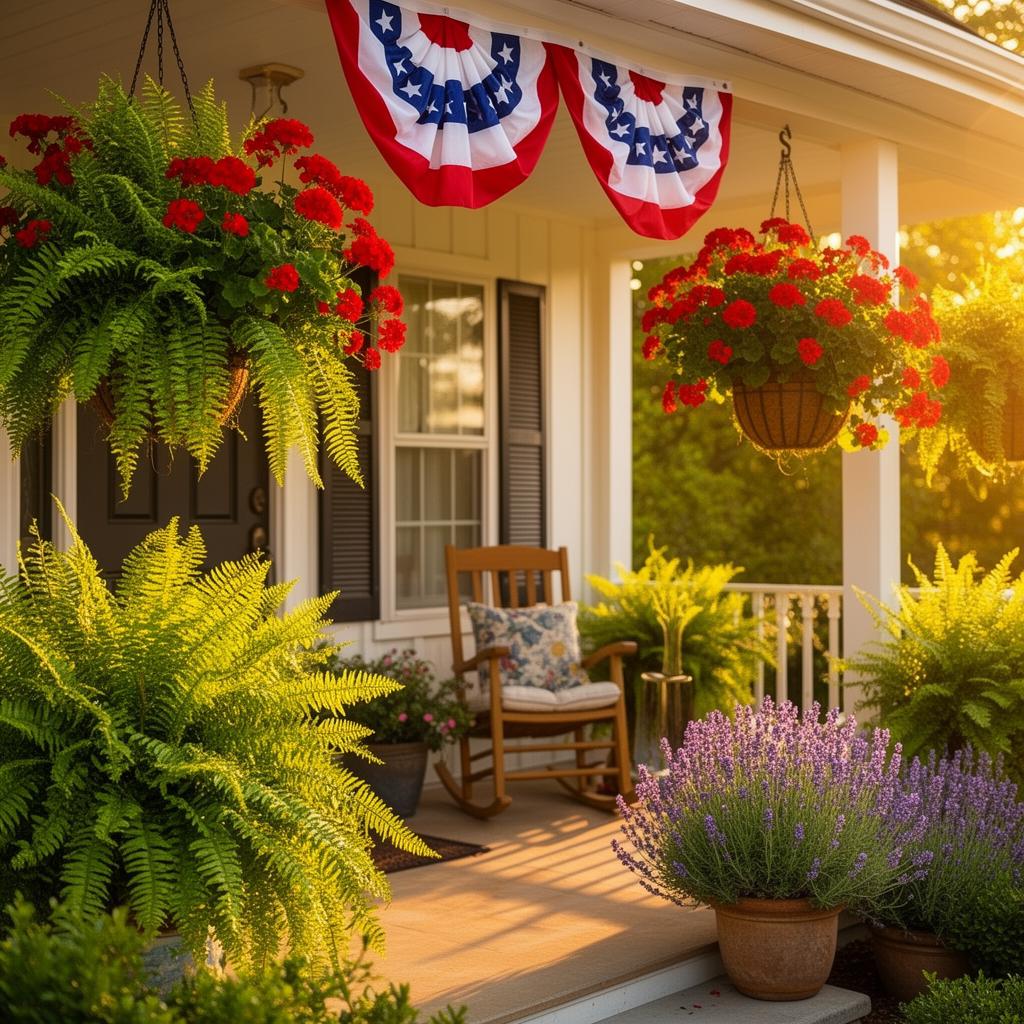 Summer porch decorating style